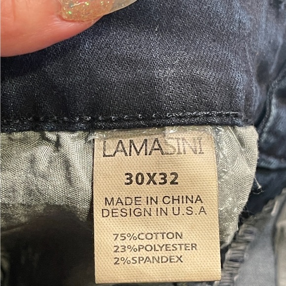 NWT Lamasini - Dark Blue Slim Jeans Size 30 X 32 - Picture 8 of 9